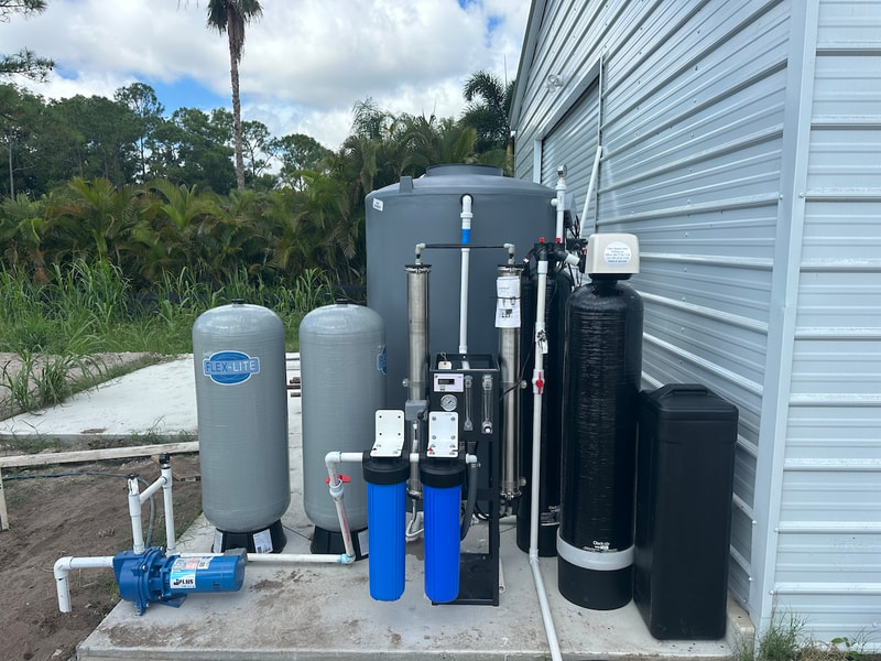 Reverse osmosis water filtration installation
